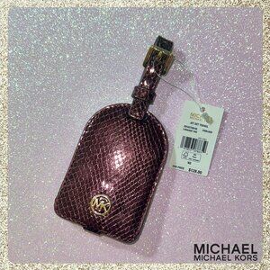 NWT Michael Kors Luggage Tag Oxblood